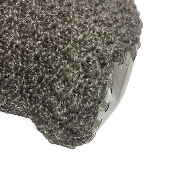 Auth FURLA - Brown Clear Rubber Vinyl Tote Bag - Picture 9 of 9